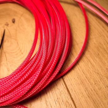 Liquid Ferrari Red Braided Sleeving Small