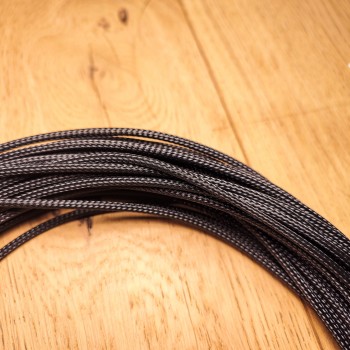 Black Dark Braided Sleeving - Small