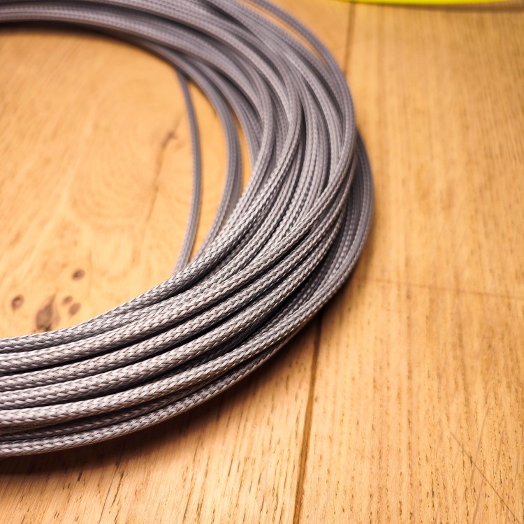 Braided Sleeving Metal Grey Small