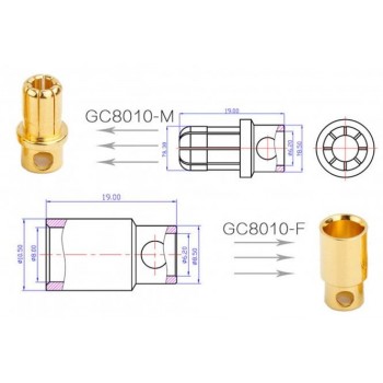 AMASS 8mm BULLET pair