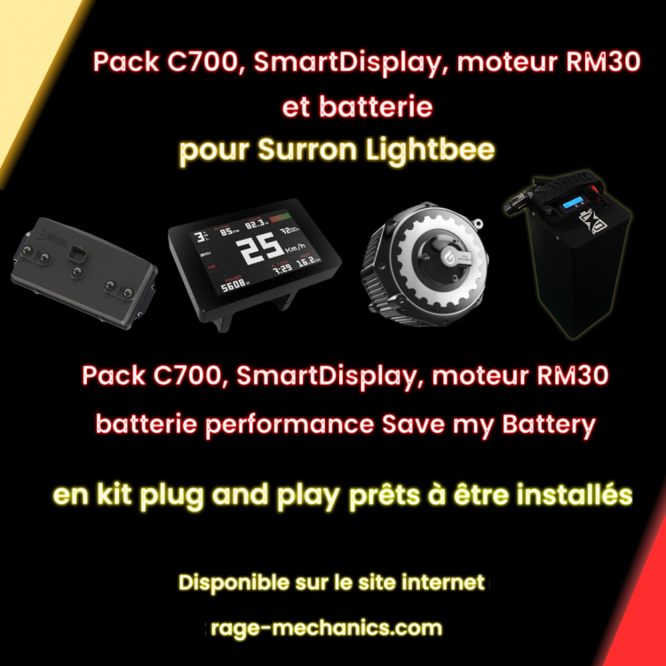 Pack C700 + Moteur + SmartDisplay + Batterie Sur-Ron Light Bee (X)