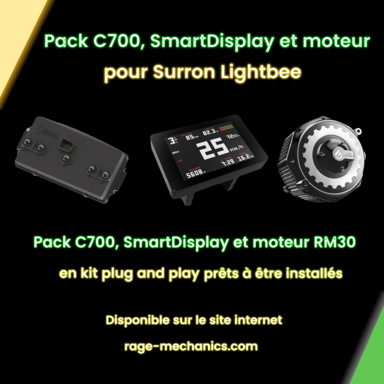 Pack C700 + Moteur + SmartDisplay Sur-Ron Light Bee (X)