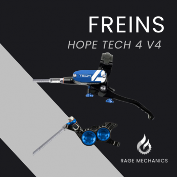 Paire Hope Tech4 V4 Noir/Bleu durite aviation