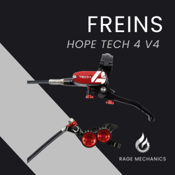 Paire Hope Tech4 V4 Noir/Rouge durite aviation