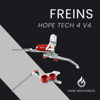 Coppia Hope Tech4 V4 Argento/Rosso tubo in treccia