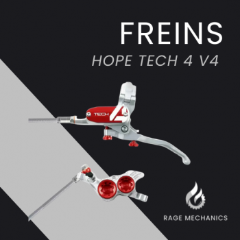 Paire Hope Tech4 V4 Argent/Rouge durite aviation