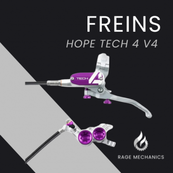 Paire Hope Tech4 V4 Argent/Violet durite aviation