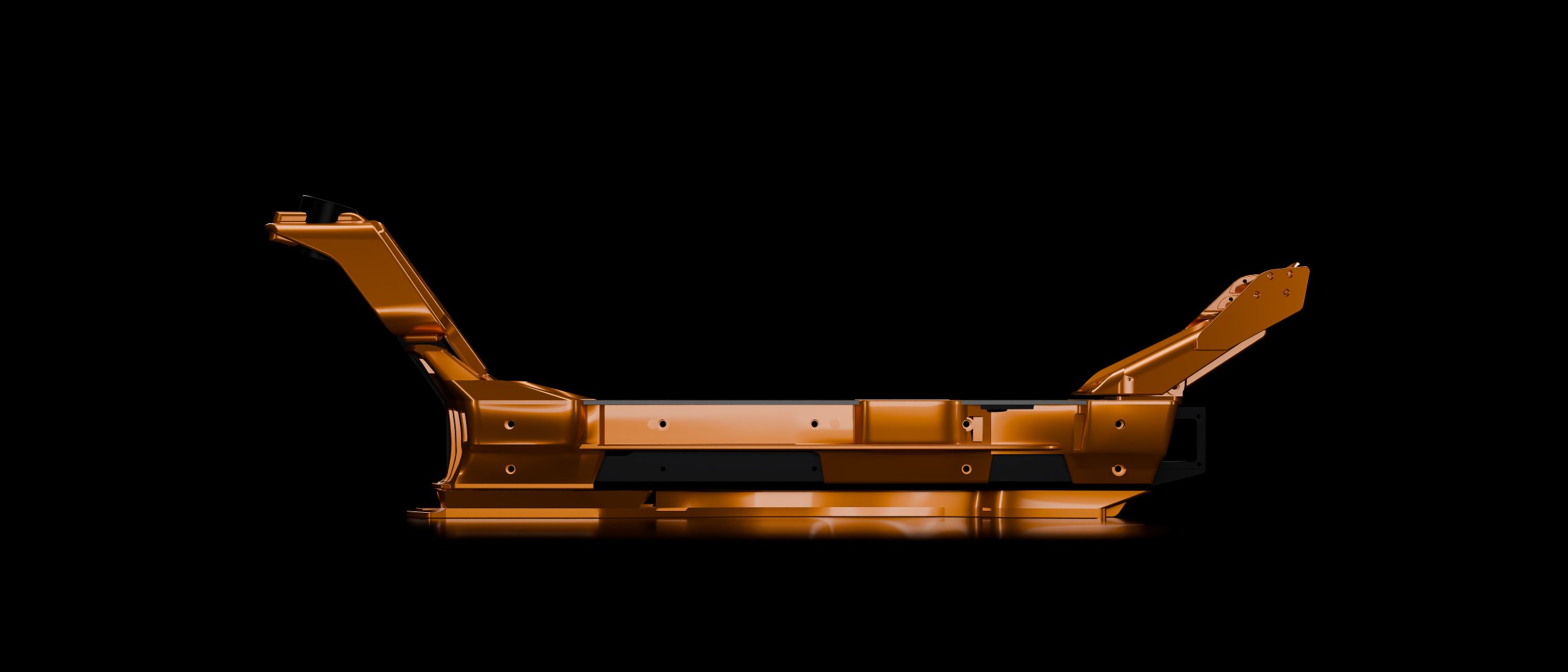 Le carénage Formula Escooter en orange candy, vu de profil